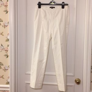 Brooks Brothers Natalie fit side zip pants. White